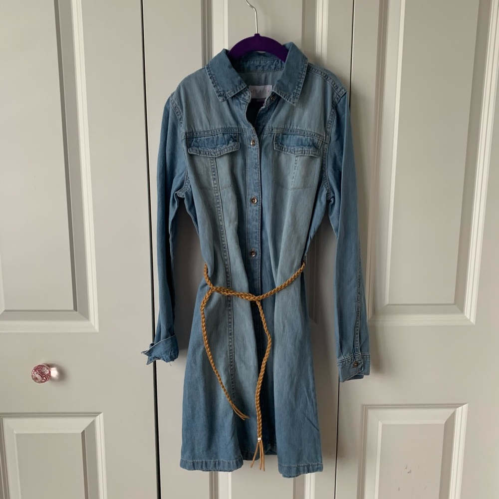 Girls denim shirt dress